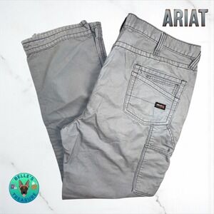 ARIAT FR M4 Low Rise‎ Boot Cut Flame Resistant Work Pants Mens 44x36 Gray Cargo